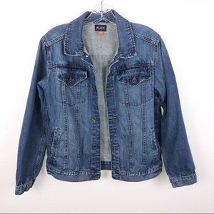 The children’s place boy’s size 16 blue jean jacket